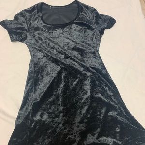 Black velvet dress